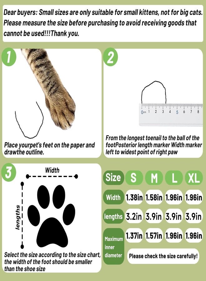 Esamploe 4 PCS Cat Mittens to Prevent Scratching,Mesh Breathable Cat Shoes,Adjustable Cats Anti Scratch Gloves,Suitable for Cats When Bathing and Nail Trimming(M,Black) - Image 3